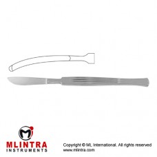 Dissecting Knife / Opreating Knife Sickle Shaped - Blunt - Fig. 46 Stainless Steel, 14 cm - 5 1/2"